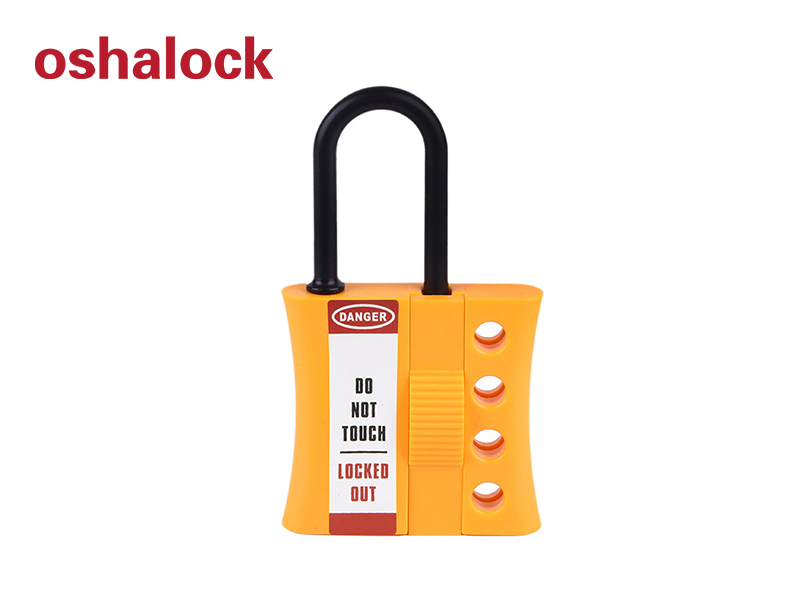 Non-conductive lockout hasp with 6MM shackle