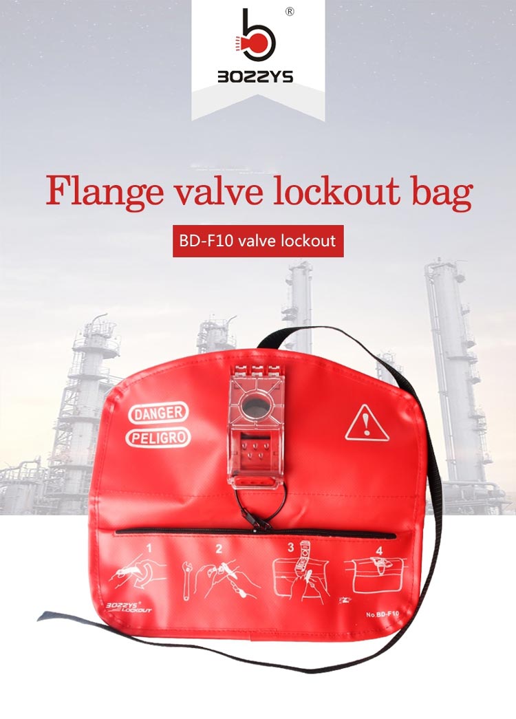 Bolsa de bloqueo de válvula con brida BD-F10 2